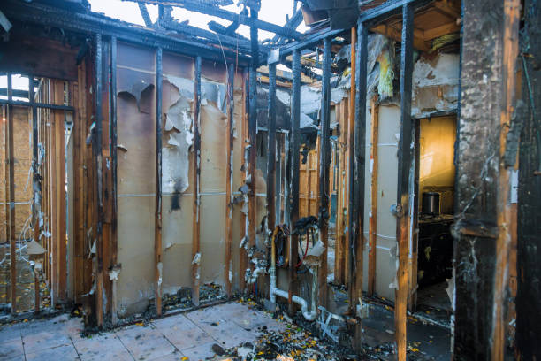 Professional Fire Damage Restoration technician working in Morristown, NJ